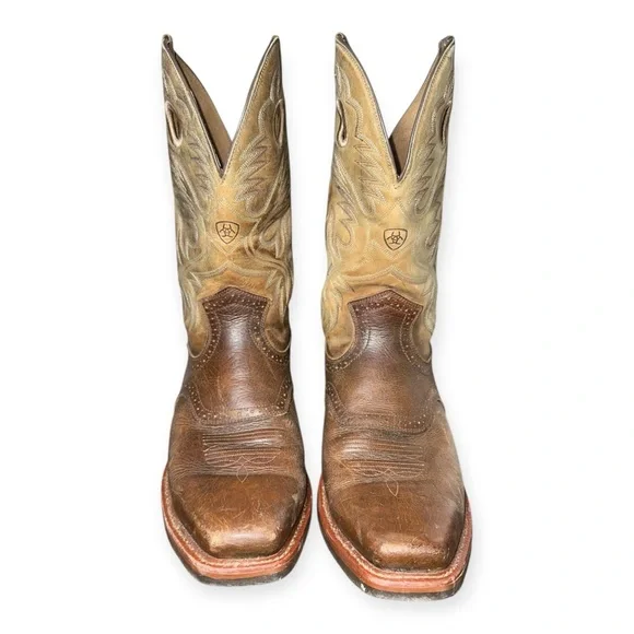 Ariat men’s Brown and Tan Western Cowboy Boots 13D - Picture 3 of 13
